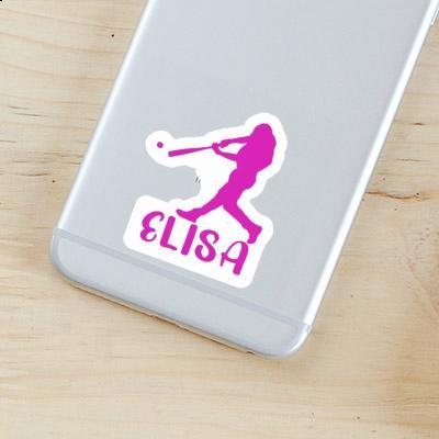 Baseball Player Sticker Elisa Laptop Image