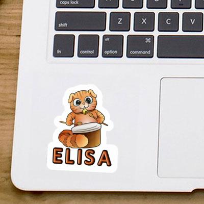 Elisa Sticker Drummer Cat Image