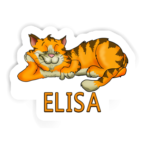 Elisa Sticker Chilling Cat Image