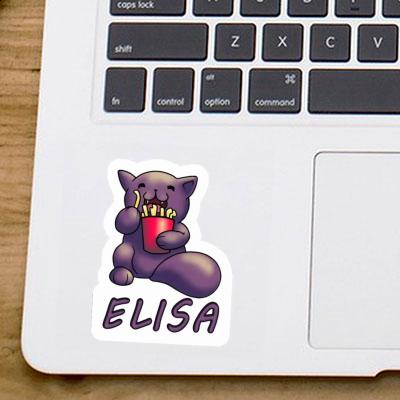 Sticker Elisa Pommes-Katze Notebook Image