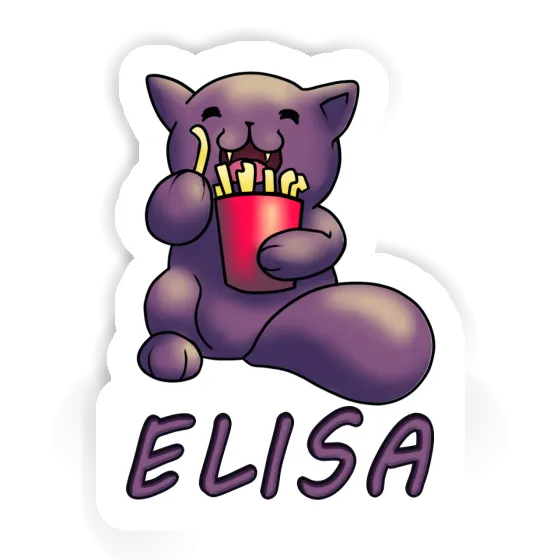 Sticker Elisa Pommes-Katze Laptop Image