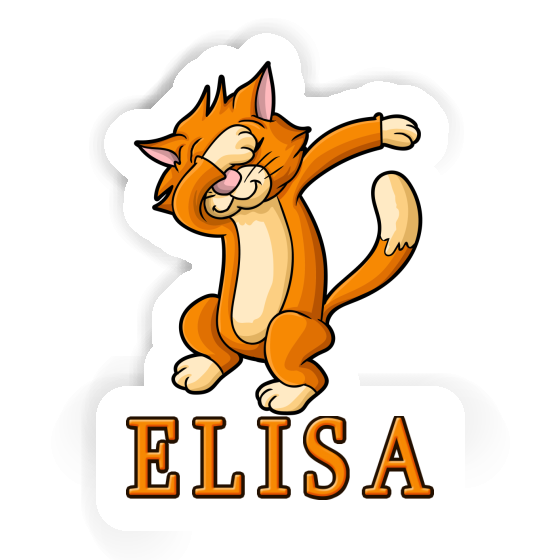 Sticker Elisa Dabbing Cat Image