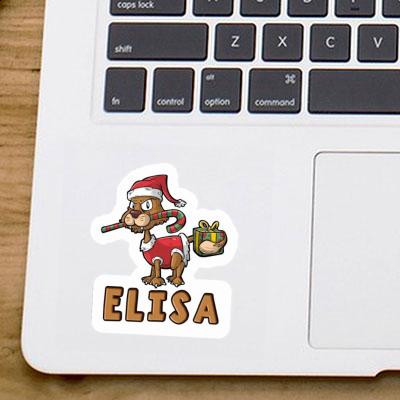 Sticker Elisa Weihnachtskatze Notebook Image