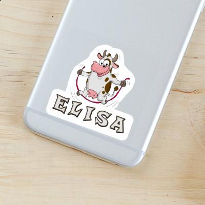 Sticker Elisa Fitness-Kuh Notebook Image