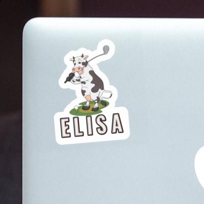 Elisa Sticker Golf Cow Image