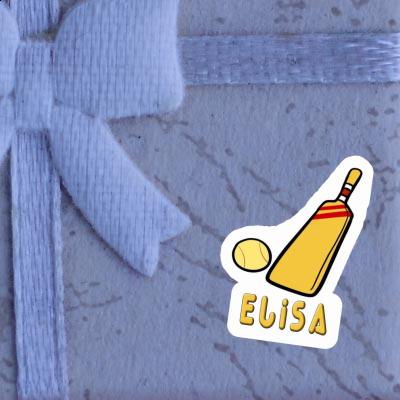 Elisa Sticker Cricket Bat Notebook Image