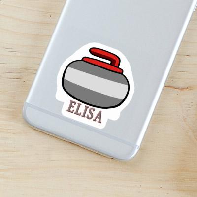 Curling Stone Sticker Elisa Notebook Image