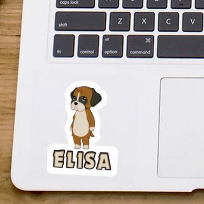 Sticker Deutscher Boxer Elisa Notebook Image