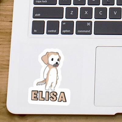 Golden Retriever Sticker Elisa Notebook Image