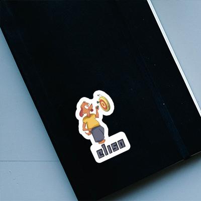 Elisa Sticker Dartspieler Laptop Image