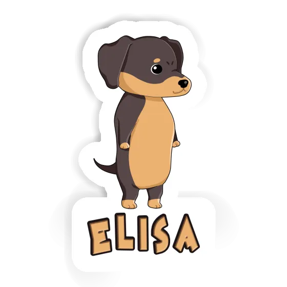 Elisa Sticker Dachshund Laptop Image