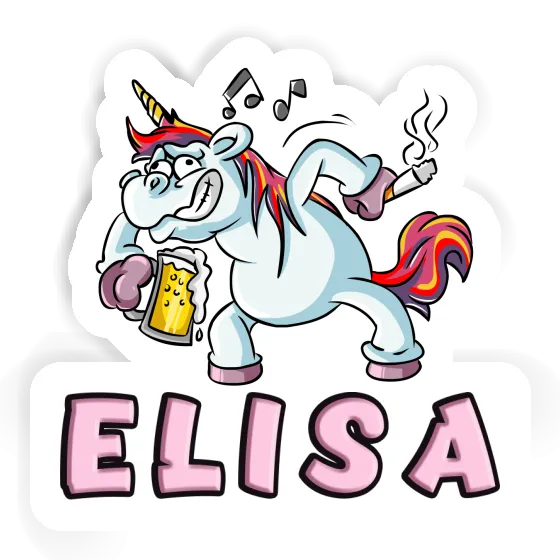 Party Unicorn Sticker Elisa Notebook Image