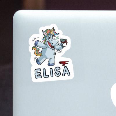 Licorne Autocollant Elisa Laptop Image