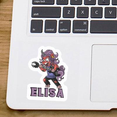 Sticker Elisa Rocking Unicorn Laptop Image