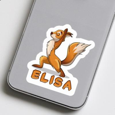 Elisa Sticker Yoga Squirrel Laptop Image