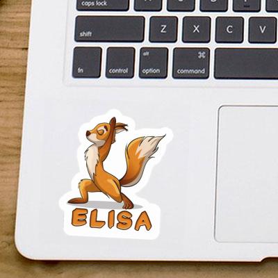 Elisa Sticker Yoga Squirrel Laptop Image