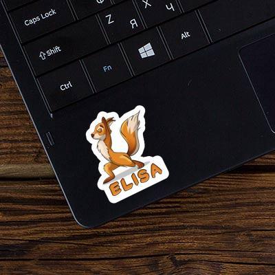 Elisa Sticker Yoga Squirrel Image