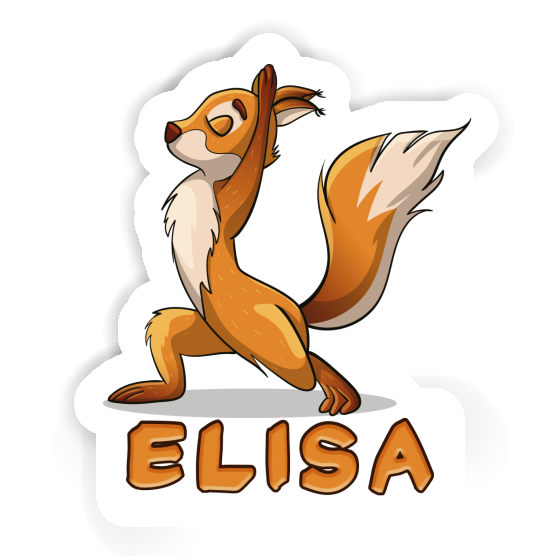 Elisa Sticker Yoga Squirrel Notebook Image