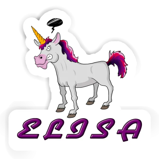 Elisa Sticker Angry Unicorn Image