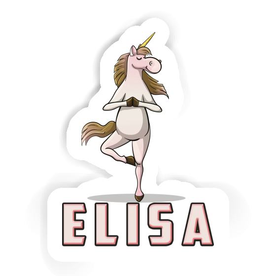 Sticker Elisa Yoga Unicorn Laptop Image