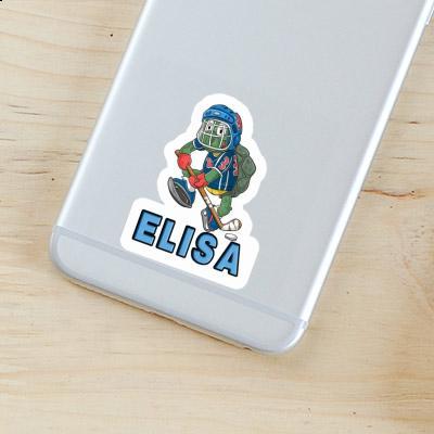 Sticker Hockey Player Elisa Notebook Image