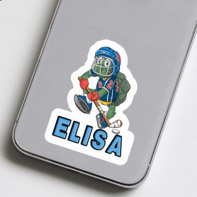 Sticker Hockey Player Elisa Notebook Image