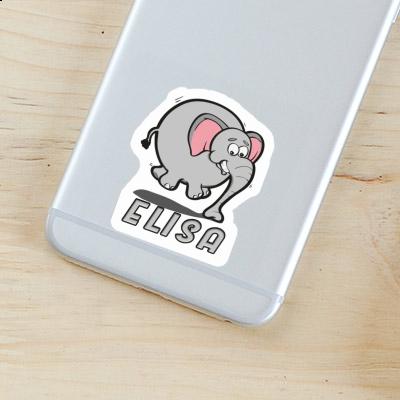 Sticker Jumping Elephant Elisa Image