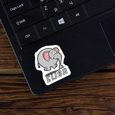 Sticker Jumping Elephant Elisa Laptop Image