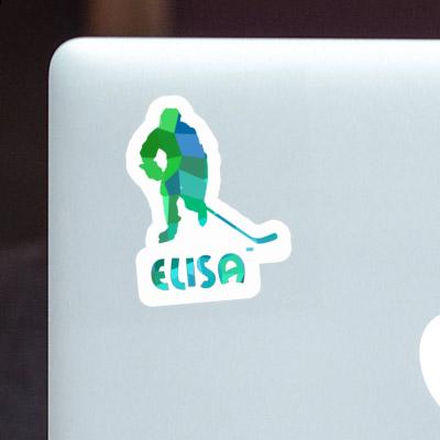 Sticker Hockey Player Elisa Notebook Image