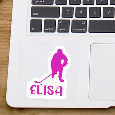 Elisa Sticker Hockey Player Notebook Image