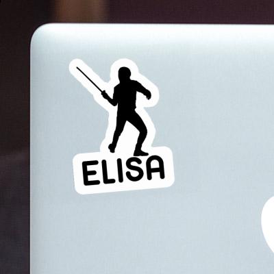 Elisa Sticker Fencer Notebook Image