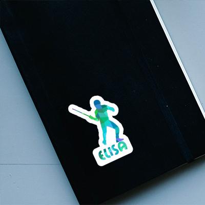 Elisa Sticker Fencer Laptop Image