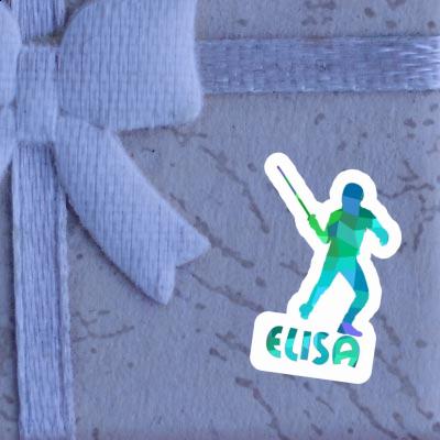 Elisa Sticker Fencer Laptop Image