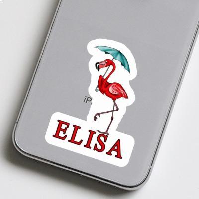 Flamingo Sticker Elisa Laptop Image