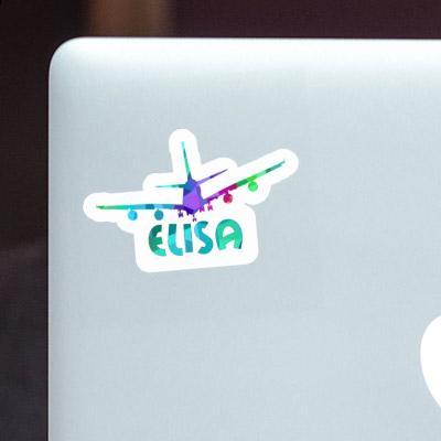 Airplane Sticker Elisa Notebook Image