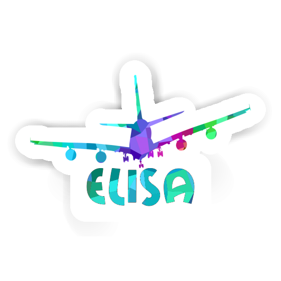 Airplane Sticker Elisa Notebook Image