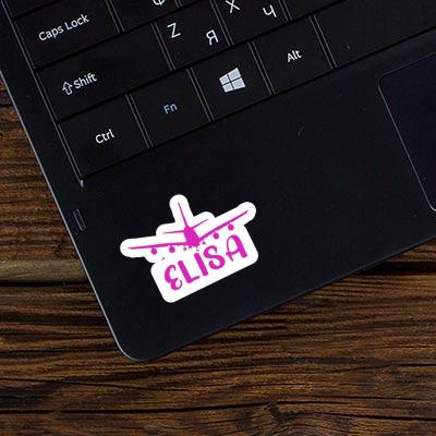 Elisa Sticker Airplane Laptop Image