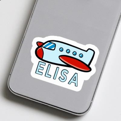 Airplane Sticker Elisa Notebook Image