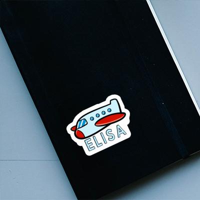 Sticker Flugzeug Elisa Notebook Image