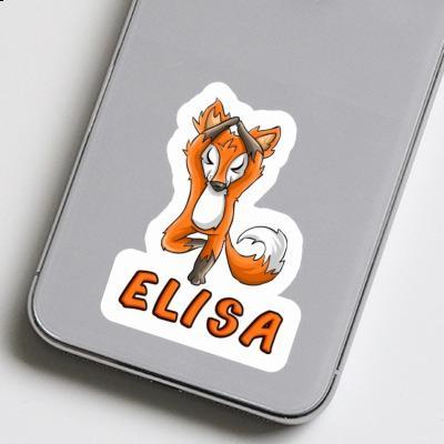 Sticker Yoga Fox Elisa Laptop Image