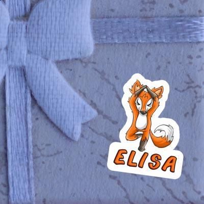 Sticker Yoga Fox Elisa Notebook Image