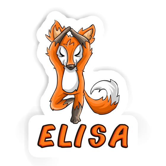 Sticker Yoga Fox Elisa Notebook Image