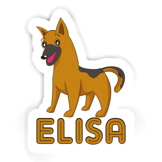 Sticker Elisa German Shepherd Laptop Image