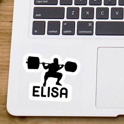 Weightlifter Sticker Elisa Laptop Image