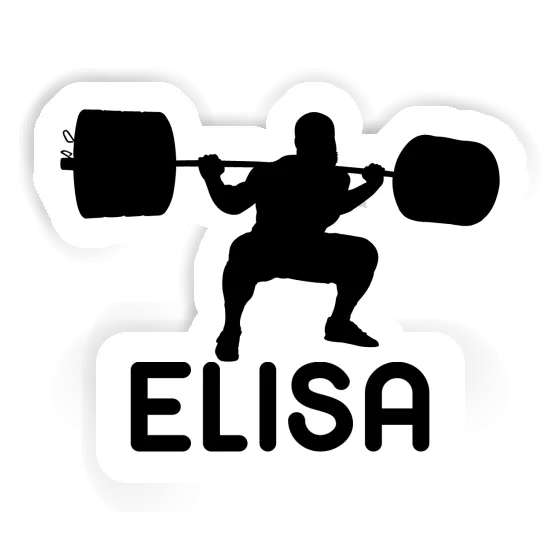 Weightlifter Sticker Elisa Laptop Image