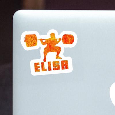 Weightlifter Sticker Elisa Laptop Image