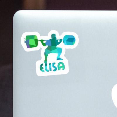 Elisa Sticker Gewichtheber Laptop Image