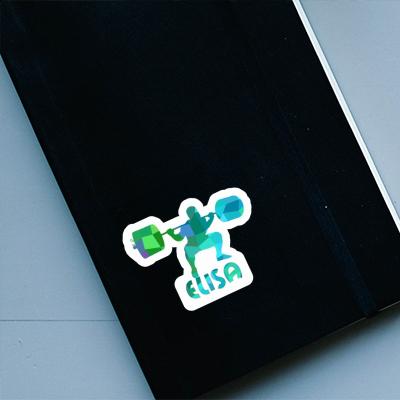 Elisa Sticker Gewichtheber Notebook Image