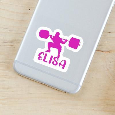 Weightlifter Sticker Elisa Laptop Image