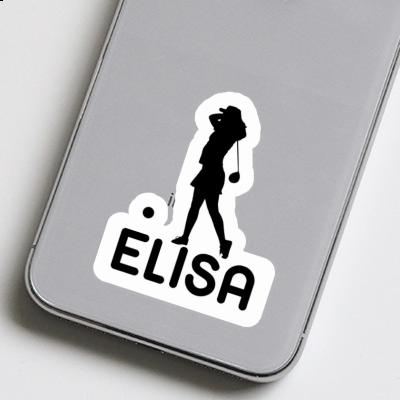 Elisa Autocollant Golfeuse Notebook Image